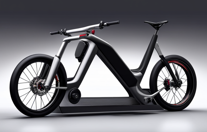 An image showcasing a step-by-step transformation of a typical bicycle into a powerful electric ride