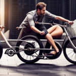 An image showcasing a step-by-step transformation of a traditional bike into an electric one