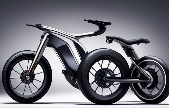 An image showcasing a step-by-step guide to transforming a regular bike into a powerful electric bike