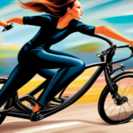 An image showcasing an electric bike in motion, with wind-swept hair, blurred surroundings, and a trail of sparkling electricity trailing behind