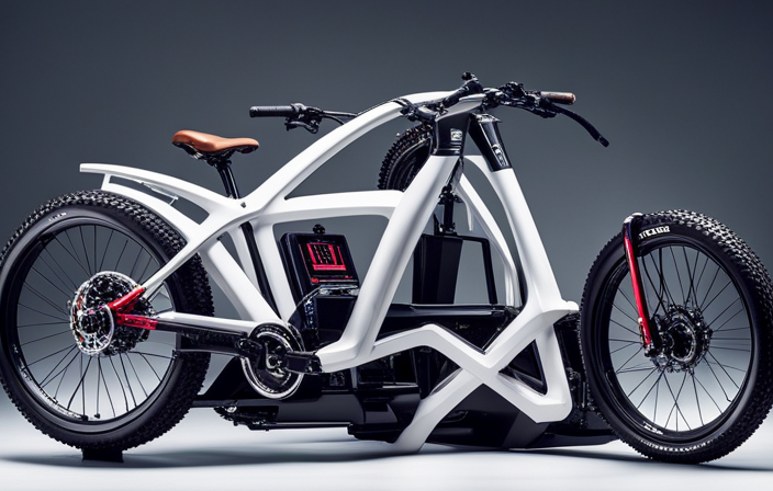 An image capturing the step-by-step process of transforming a traditional mountain bike into an electric one