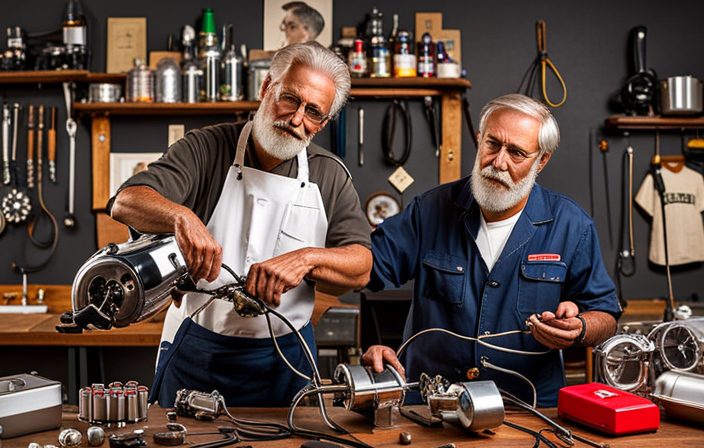 An image capturing the step-by-step process of crafting a homemade electric starter for a 2-stroke bike