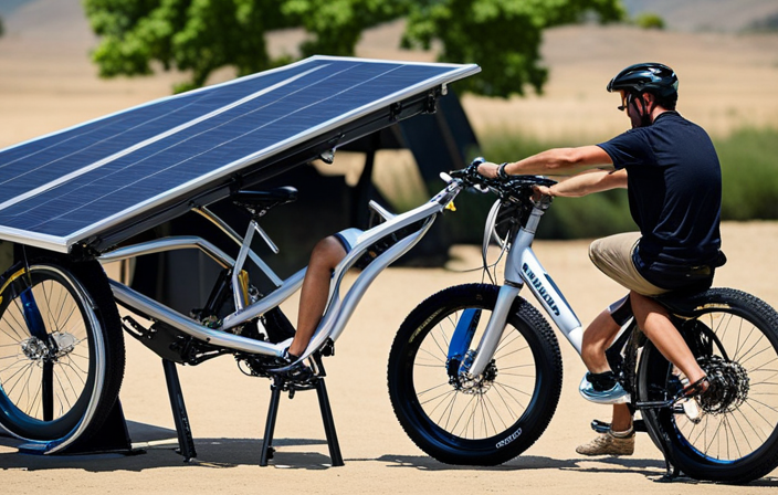An image showcasing a step-by-step guide on making a solar electric bike