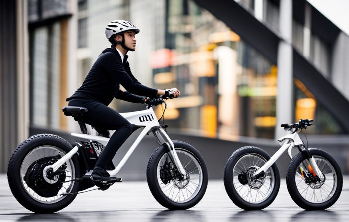 An image showcasing a person manually charging a Moto BX electric bike without a cord