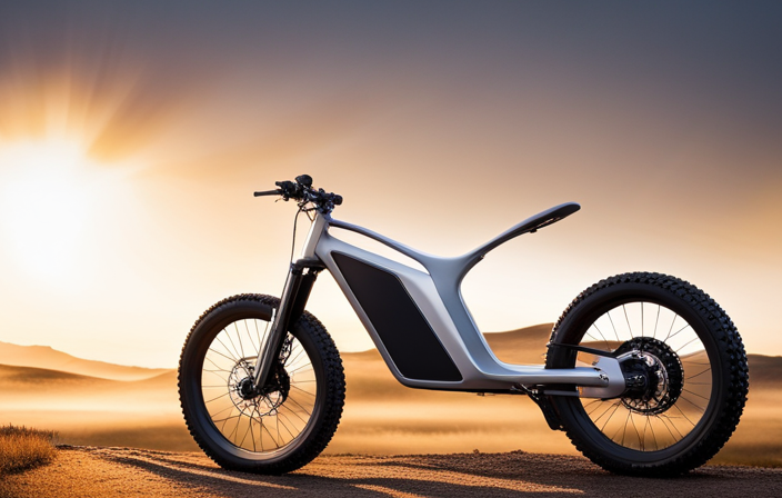 An image showcasing a close-up of a skilled rider effortlessly maneuvering the upgraded Mx350 Electric Bike through a thrilling off-road trail, demonstrating its enhanced speed and agility