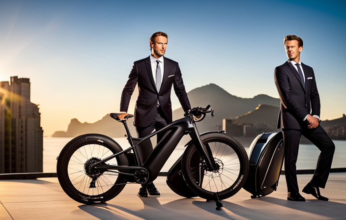 An image that showcases a skilled mechanic upgrading an Izip electric bike by swapping the stock motor for a high-performance one, alongside the installation of a sleek aerodynamic body kit, resulting in a faster and more powerful ride