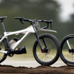 An image showcasing a gravel bike in action, effortlessly gliding through a muddy terrain