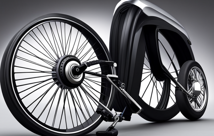 An image showcasing a step-by-step guide on opening an electric bike wheel