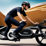An image capturing the step-by-step process of dismounting from an electric bike