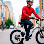 An image that showcases a step-by-step guide to properly mounting an electric bike