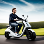 An image showcasing an electric bike with a lawnmower engine seamlessly integrated