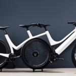 An image capturing a step-by-step visual guide on effortlessly mounting a sleek Pathfinder ST electric bike onto a car's bike rack