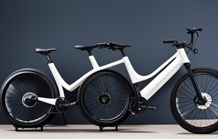 An image capturing a step-by-step visual guide on effortlessly mounting a sleek Pathfinder ST electric bike onto a car's bike rack