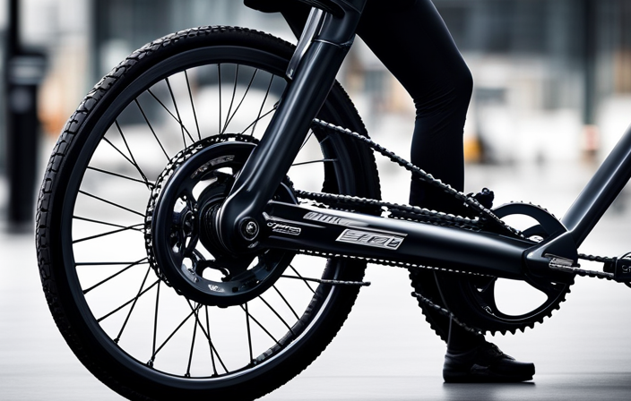 An image showcasing a step-by-step process of reinstalling an electric bike's rear wheel