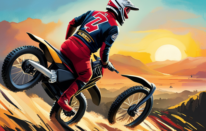 An image showcasing a rider confidently gripping the keys of an electric dirt bike, poised to start an adventure