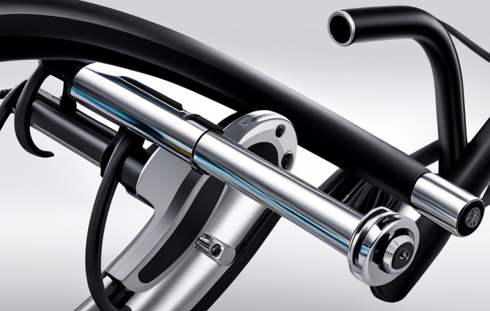 An image showcasing a close-up of a bike's handlebar, with a pair of Magura Louise brakes installed