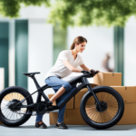 An image that showcases an electric bike securely packaged in a sturdy cardboard box with foam padding, wrapped in bubble wrap, and sealed with durable packing tape