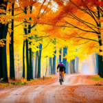 An image featuring a gravel bike in motion, kicking up clouds of dust on a scenic Minnesota trail