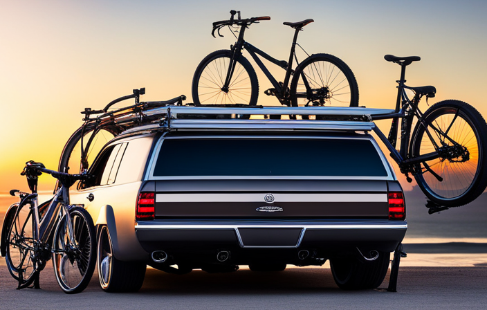 An image capturing a truck bed with a sturdy metal bike rack firmly bolted to its inner walls