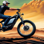 An image capturing an electric bike conquering a rugged off-road hill