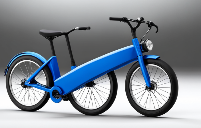 An image showcasing a Zip electric bike battery: a sleek, compact design with a vibrant blue casing
