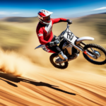 An image that showcases a daredevil rider expertly maneuvering an electrifying bike on a challenging dirt track, capturing the adrenaline rush and excitement of unlocking the sought-after Electric Bike in Mad Skills Motocross 2