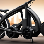 An image showcasing a close-up view of a mid-drive electric bike's pedal assist system