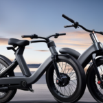 An image capturing a sleek electric bike with a built-in sensor, showcasing a close-up of the handlebars