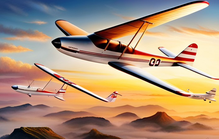 An image showcasing the evolution of glider planes throughout history
