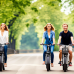 An image showcasing a variety of top-quality electric bike kits: from sleek, high-performance motors and batteries to easy-to-install conversion kits, capturing the excitement and versatility of this eco-friendly transportation solution