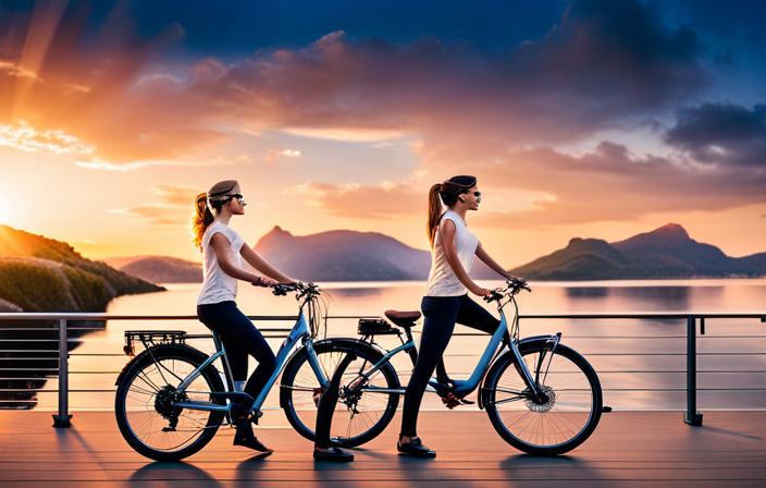 An image showcasing a diverse range of electric bikes, adorned with sleek frames, powerful motors, and cutting-edge technology