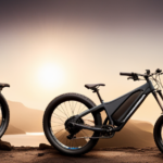 An image showcasing two mountain bikes side by side on a rugged trail