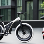 An image showcasing a sleek, modern electric bicycle fitted with the Voilamart 26' Rear Wheel Electric Bicycle Conversion Kit