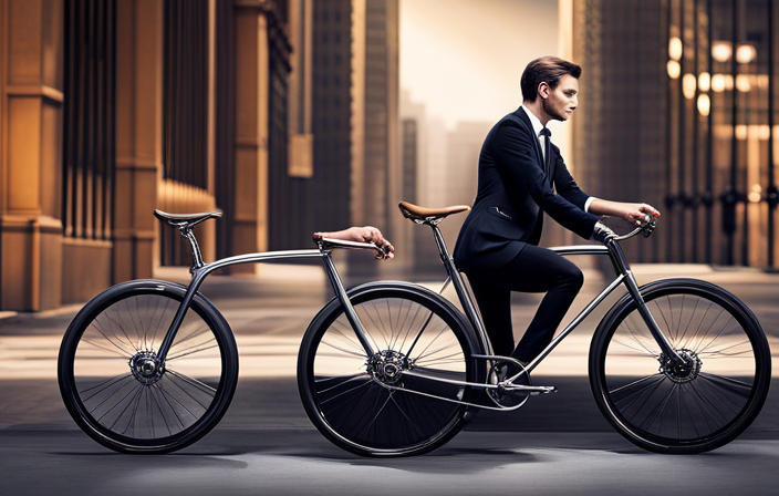 An image showcasing a sleek, lightweight bicycle with a sturdy frame, featuring a flat handlebar, wider tires, and a comfortable saddle