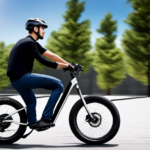 An image showcasing a person effortlessly cruising uphill on an electric bike, with the pedal assist feature engaged