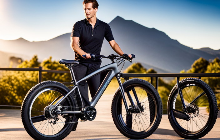 An image showcasing a sleek, streamlined electric motor system seamlessly integrated into the frame of a Men's 26' Mongoose Aluminum Mountain Efx 21 Speed Bike, emphasizing its power, efficiency, and compatibility