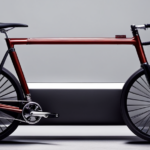An image showcasing a sleek, vintage road bike with a sturdy frame and thin tires, surrounded by a collection of high-quality electric conversion components, such as a powerful motor, compact battery pack, and a sleek control panel