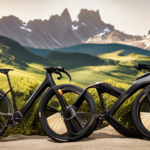 An image that showcases a gravel bike effortlessly gliding through a rugged, unpaved terrain