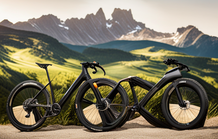 An image that showcases a gravel bike effortlessly gliding through a rugged, unpaved terrain