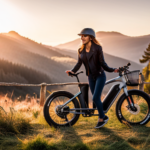 An image showcasing a sleek electric bike with a hidden Hall sensor, capturing the moment when a rider effortlessly glides through a lush forest trail, with the sensor transmitting data to enhance the biking experience