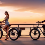 An image showcasing a sleek, modern hybrid electric bicycle