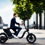An image showcasing a petite individual comfortably riding a compact electric bike with a lowered frame and a smaller wheel size, emphasizing the perfect size and ergonomics for short riders
