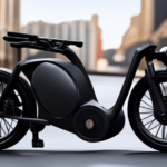 An image showcasing a sleek, state-of-the-art electric bike effortlessly zooming past blurred city streets, with a prominent display of the "Speed Class 2" emblem on its handlebars