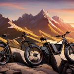 An image showcasing a sleek electric fat bike cruising through a rugged mountain trail, adorned with cutting-edge features like a powerful motor, sturdy suspension, and chunky tires, representing the epitome of the best electric fat bike in 2017