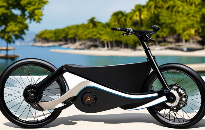 An image showcasing a sleek, streamlined electric bike gliding effortlessly along a scenic coastal road, with its lightweight frame, aerodynamic design, and nimble wheels capturing the essence of the best lightweight electric bike