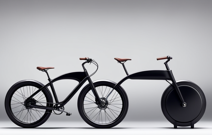 An image showcasing a sleek electric bike and a traditional bicycle side by side, highlighting their key differences