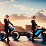 An image showcasing an aerodynamically designed electric bike with sleek lines and a powerful motor