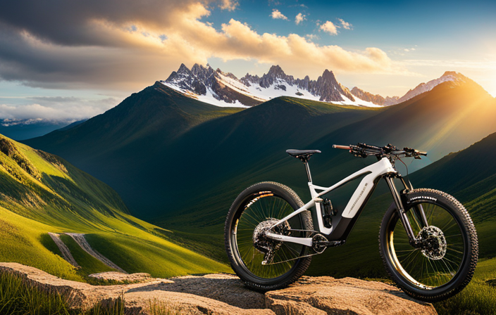 An image capturing the exhilarating speed of a top-tier electric mountain bike