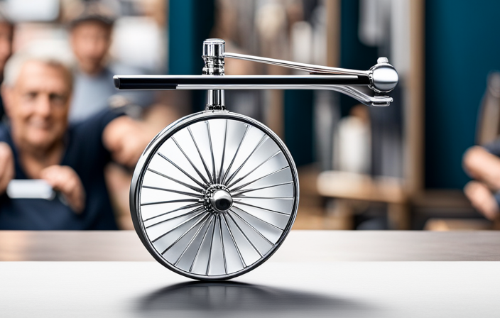 An image showcasing a sleek and modern bicycle suspended on a precision scale, displaying its weight in grams