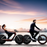 An image showcasing a sleek, modern electric bike zooming down an open road at full speed, the rider effortlessly pedaling with the assistance of the powerful Don Pedal SSist technology